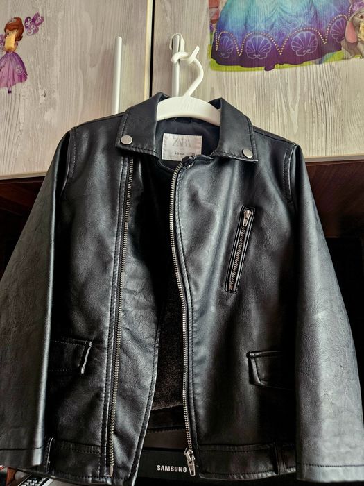 Geaca biker Zara fete 110 cm 4-5 ani