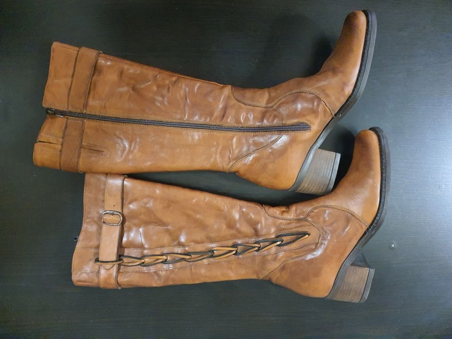 Cizme dama din piele de vițel