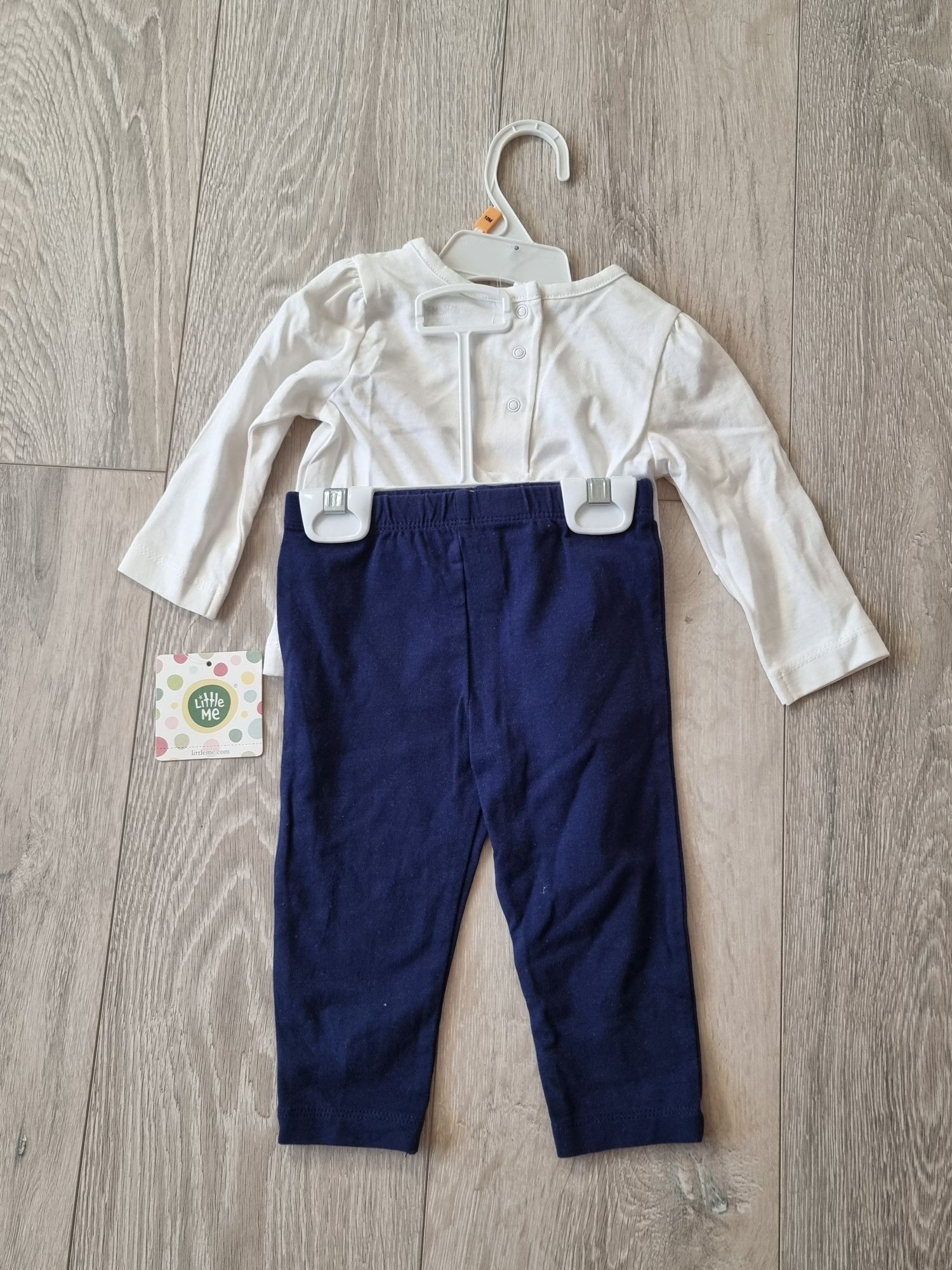 Set 3 piese Little Me pantaloni bluza geaca impermeabila 12 luni 1 an