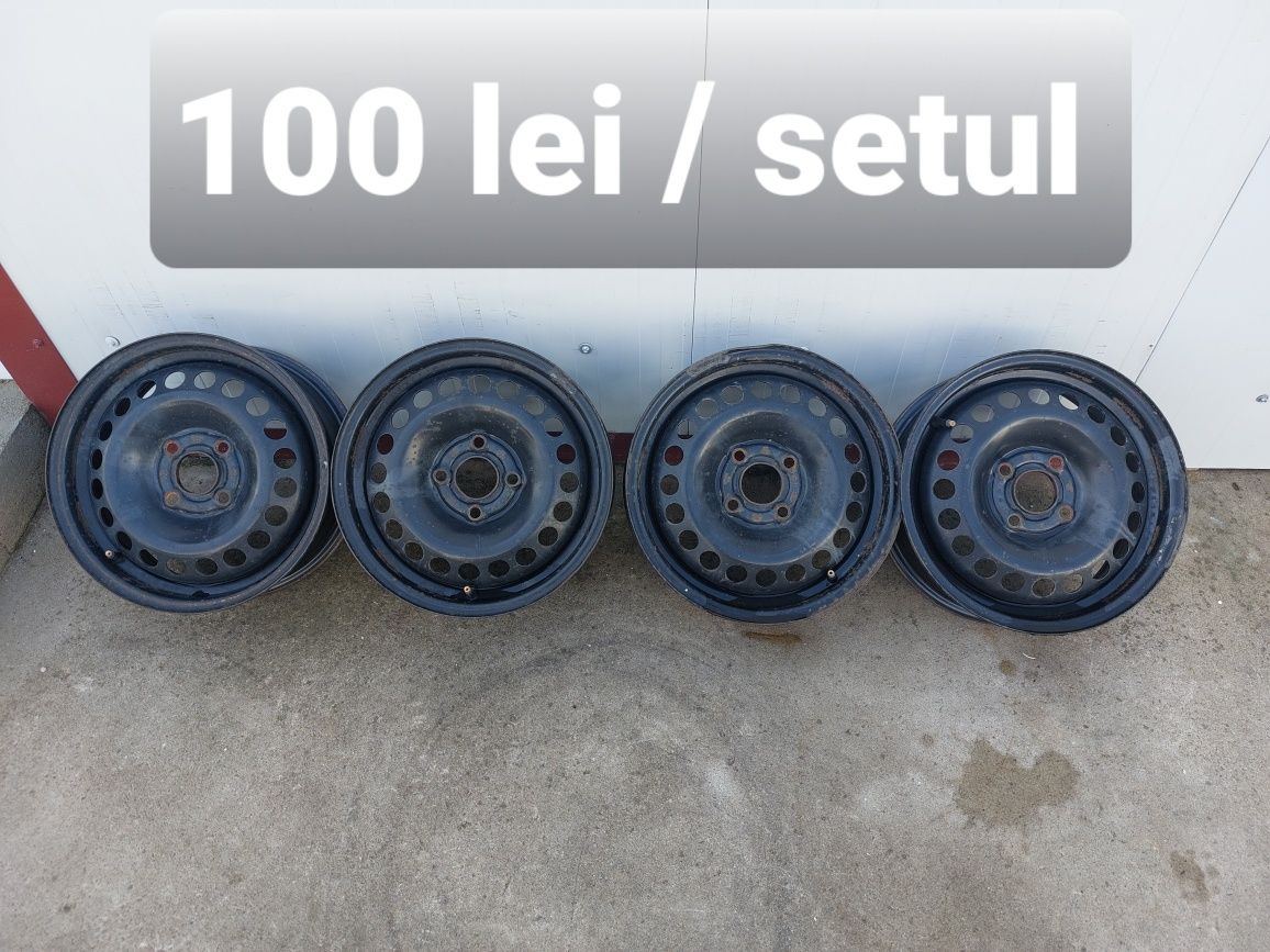 100 lei setul! Jante tabla r14 / Opel Chevrolet / 4x100