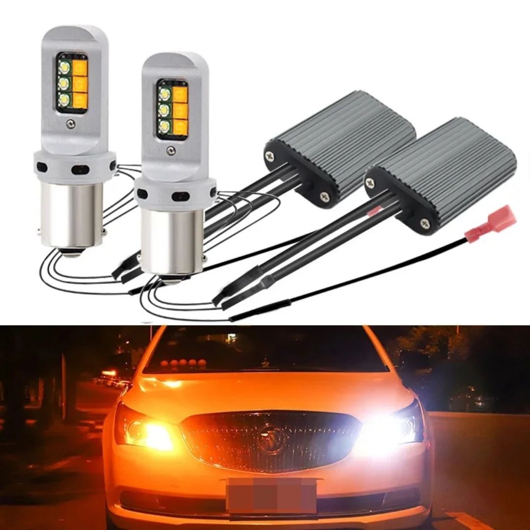 DRL - Дневни светлини с мигач PY21w - Bau15s,7443