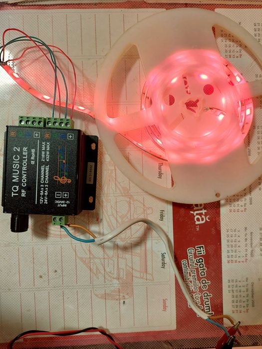 Controler muzical banda LED RGB 18A 216W