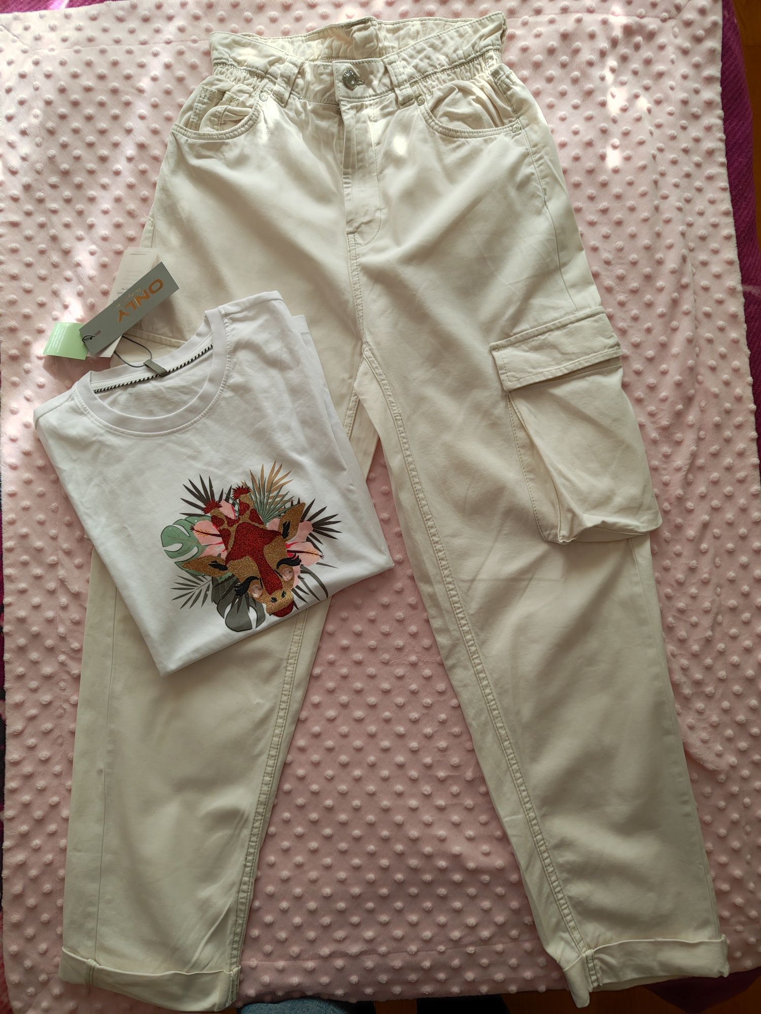 Bershka baggy летен панталон + блузка
