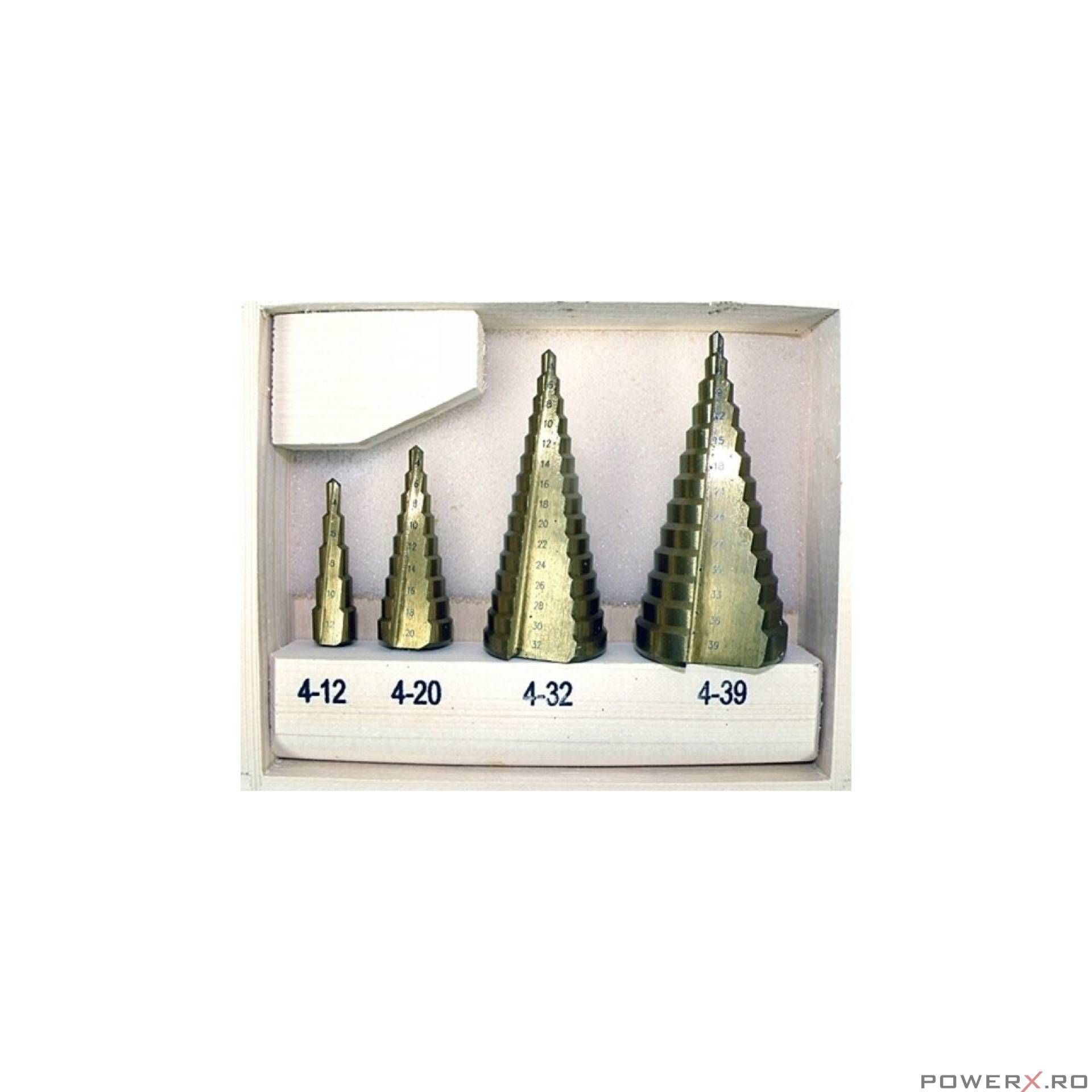 SET 4 BURGHIE CONICE 4-39MM, Silver, S0320