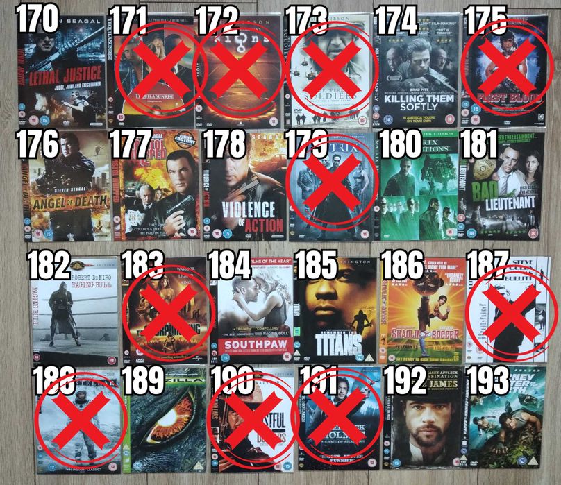 Екшън Филми DVD's Оригинални Дискове на Английски Език 4 лв/бр Movie