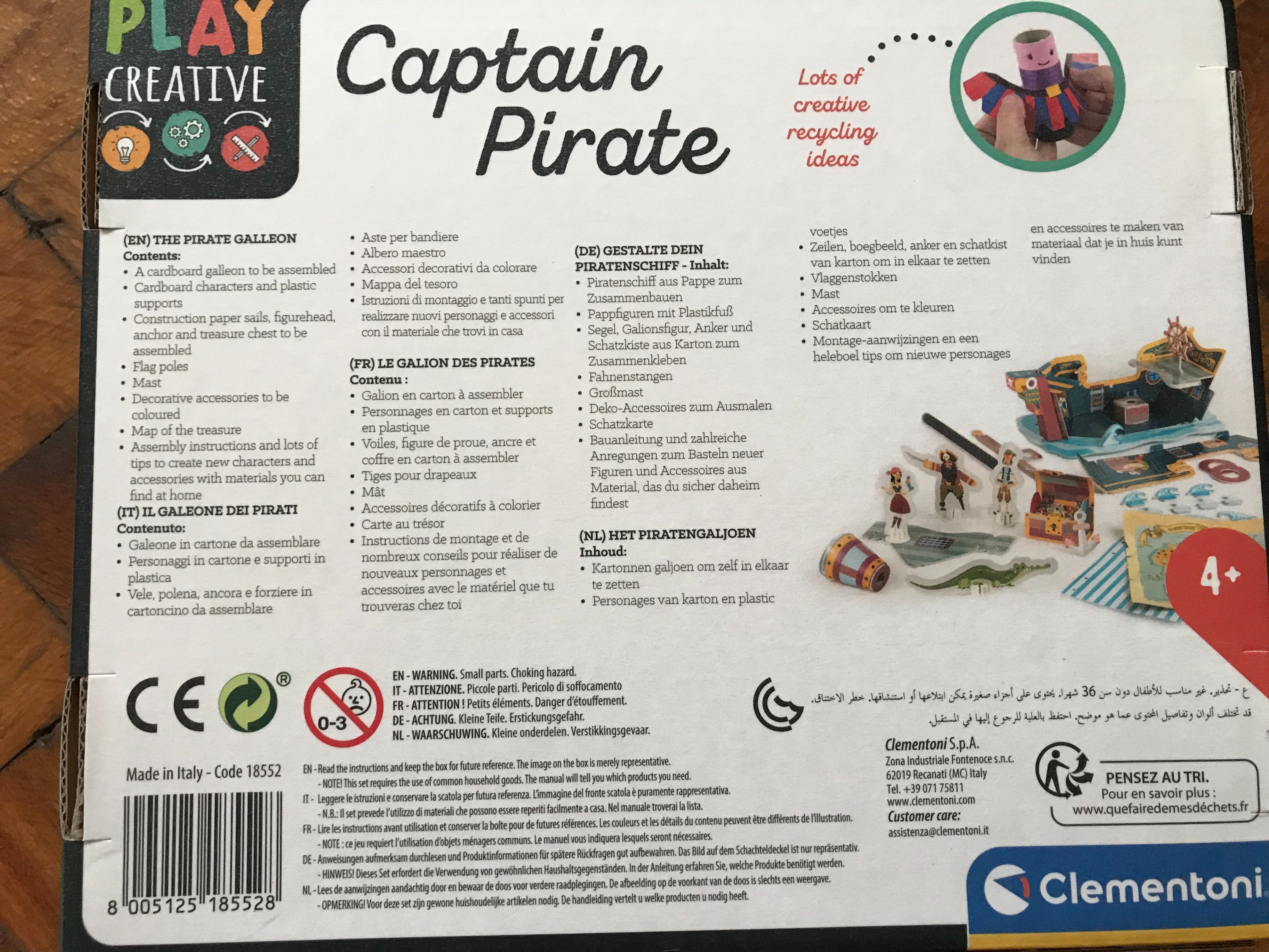 Креаривна детска игра/ capitan pirate Clementoni