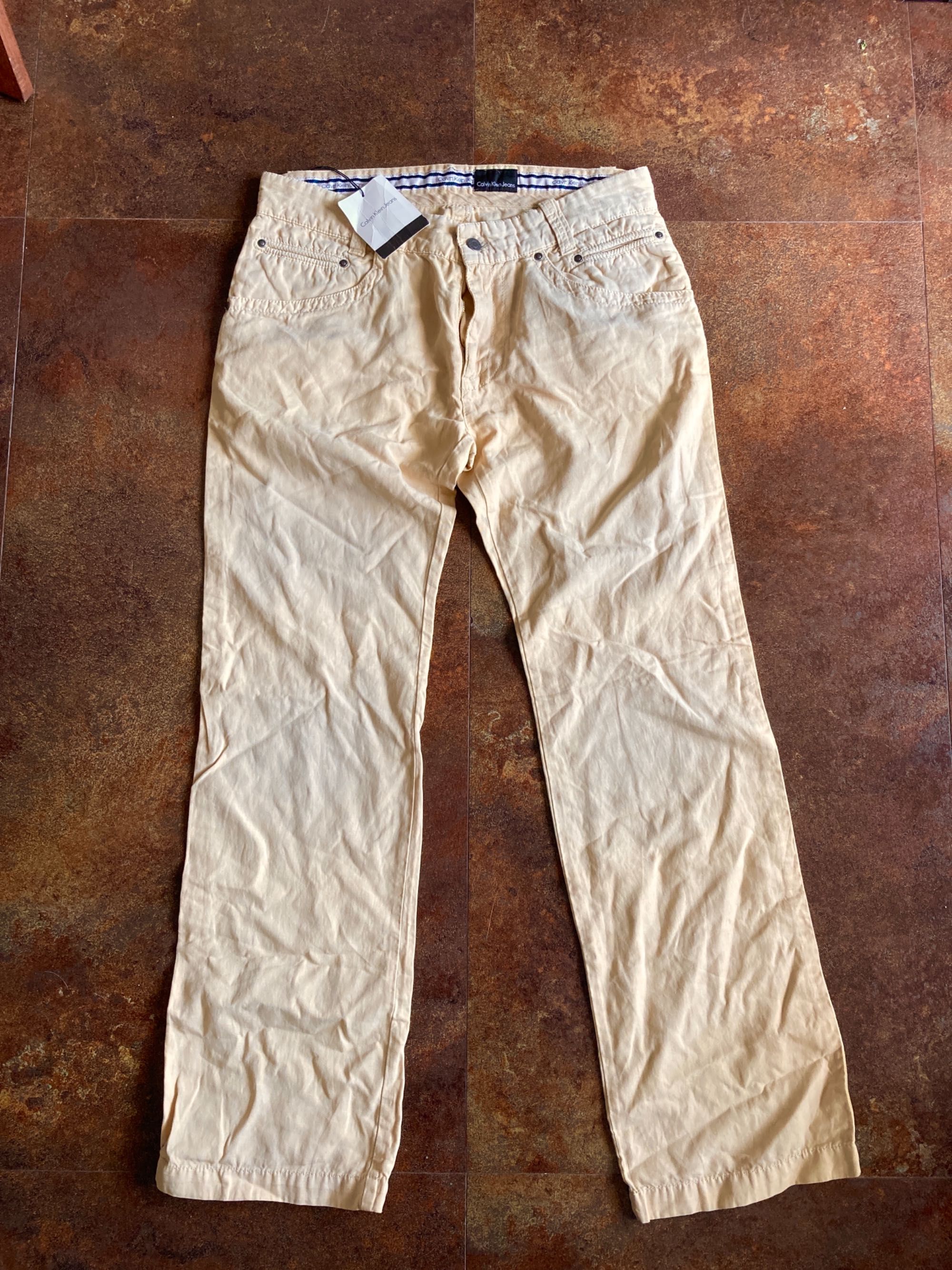 Calvin Klein Jeans панталон лен 33