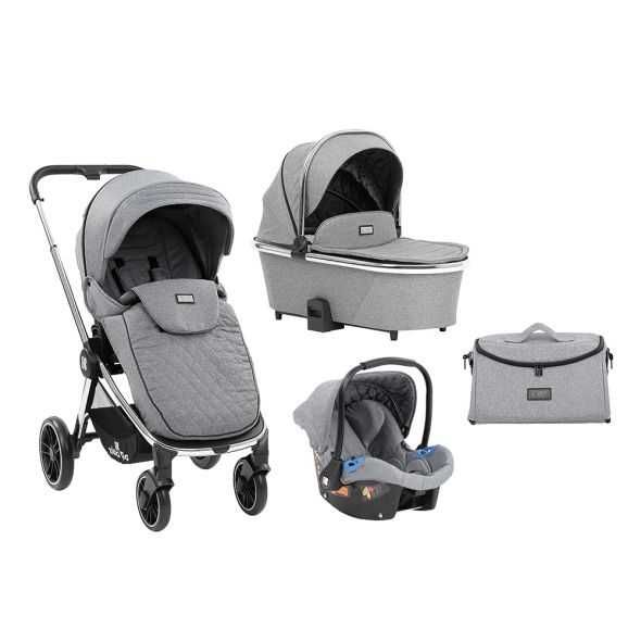 Бебешка количка Kikka Boo Vicenza 3в1 Premium Grey