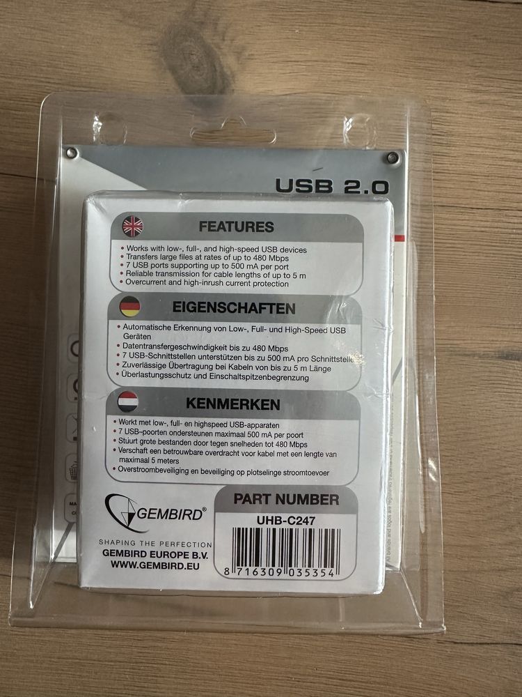 Gembird USB 2.0, 7-портовый