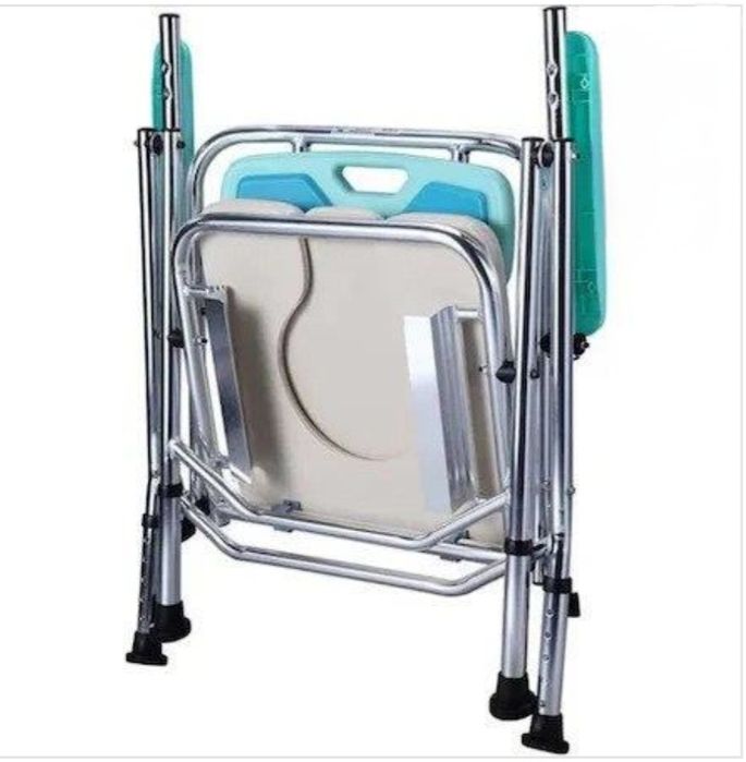 Scaun cu WC de camera pliabil, din aluminiu, max 180kg