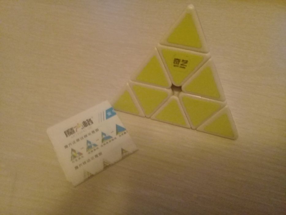Пираминкс, пирамидка, Pyraminx QiMingA White + инструкция в ПОДАРОК!!!