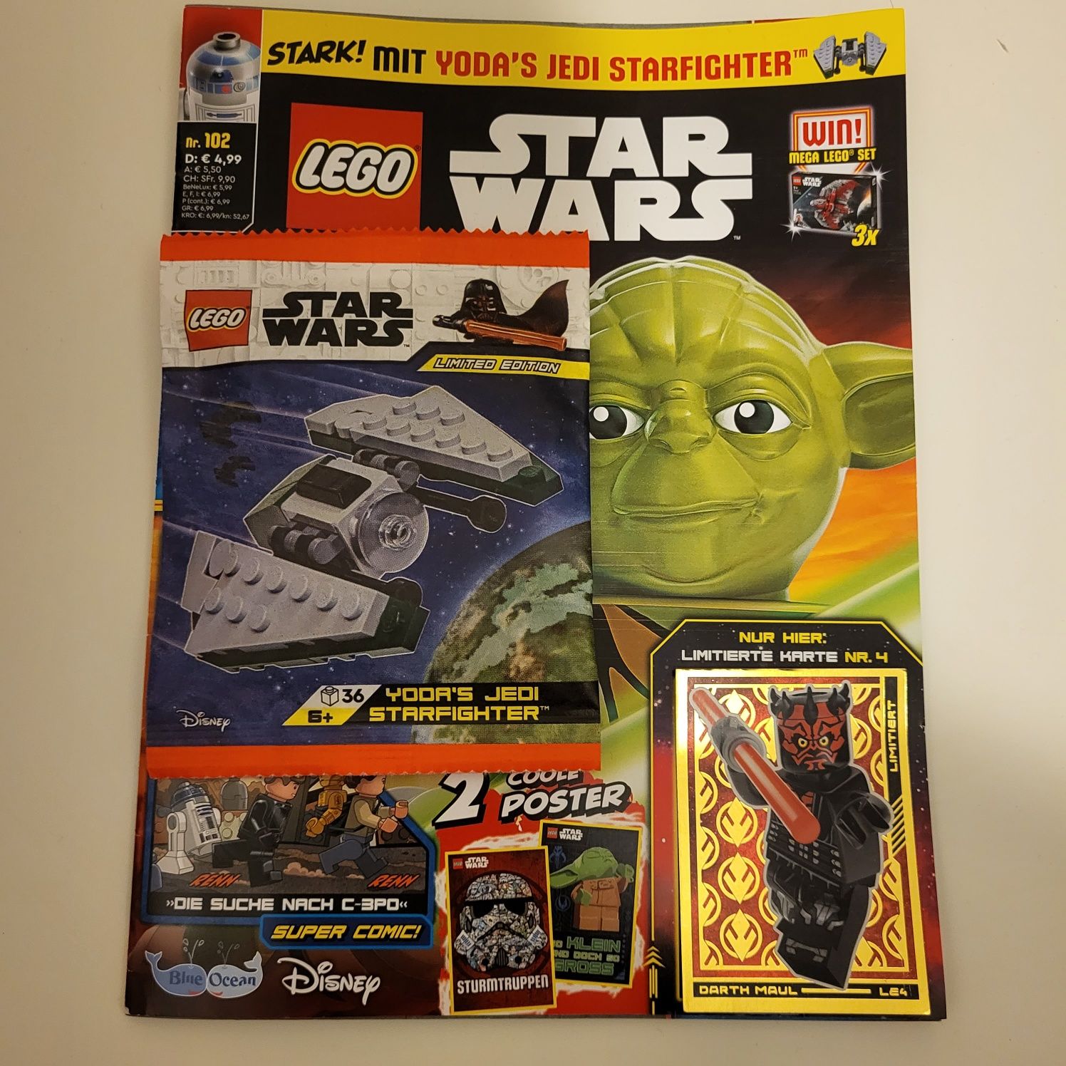 Revista Lego Star Wars Yoda's Jedi Starfighter nr. 102