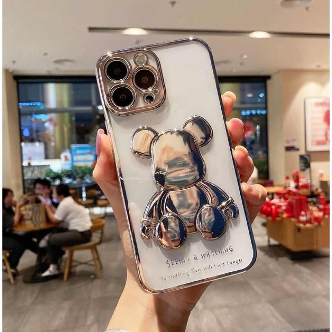 3D кейс мечка iPhone Samsung