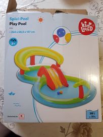 Детски надуваем басейн с пързалка