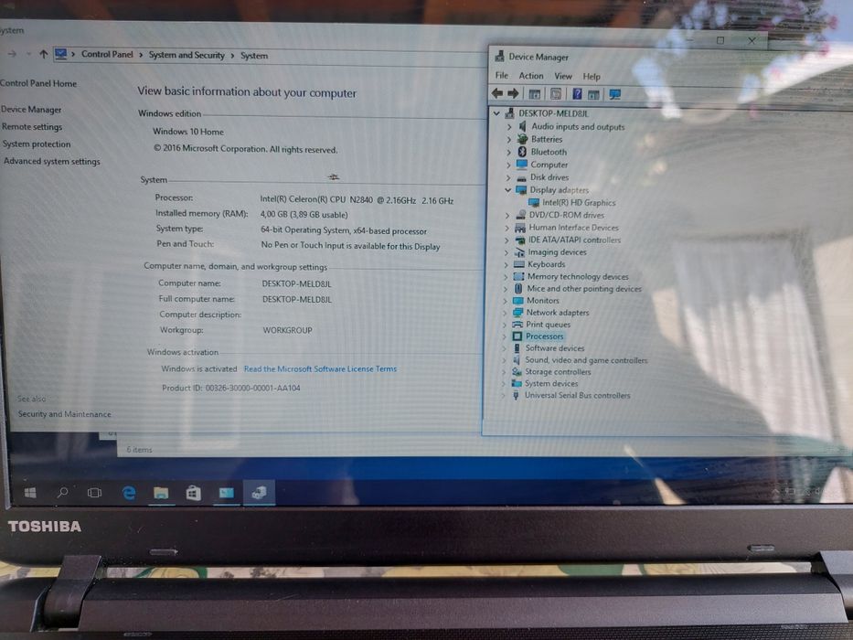 Laptop Toshiba Satelite