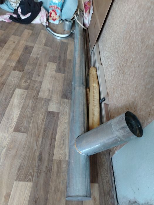 Газовый дымоход двойной утеплённый для дома на земле