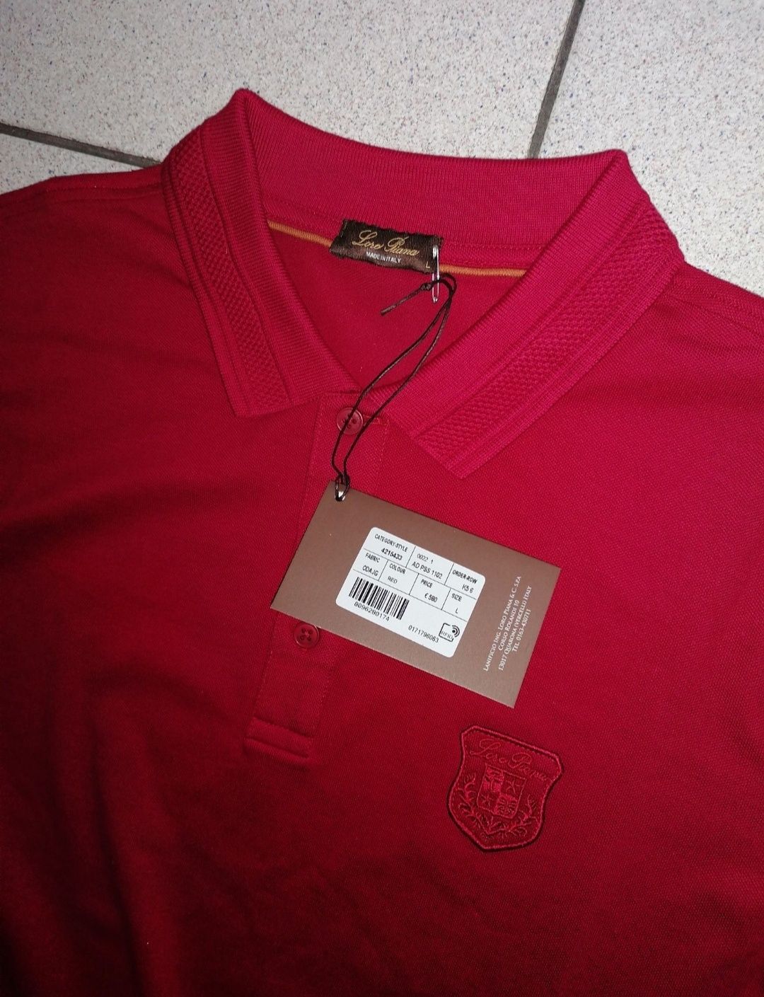 L®ro Piana® - НОВА - мъжка поло тениска - 50(L)