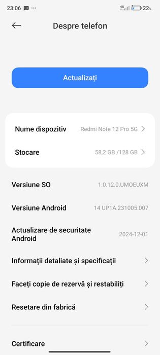 Schimb Redmi note 12 pro 5G cu iPhone