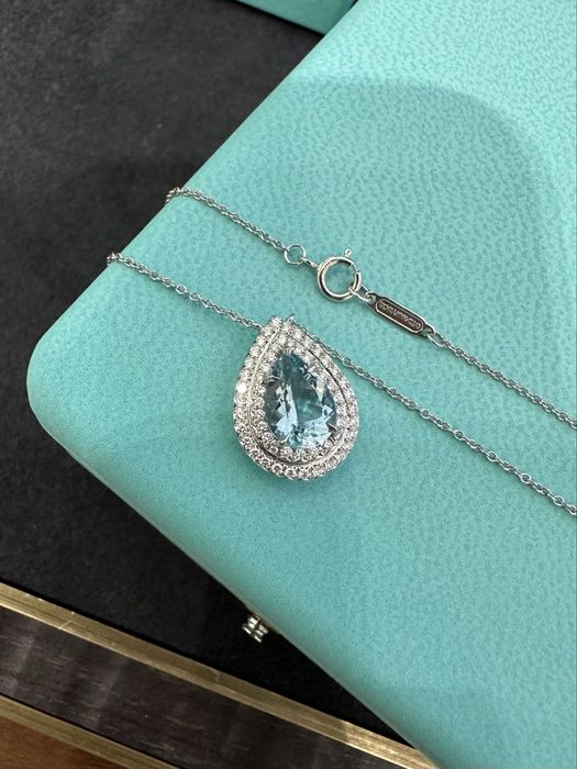 NEW Подвеска с аквамарином Tiffany & Co Tiffany Soleste 600054