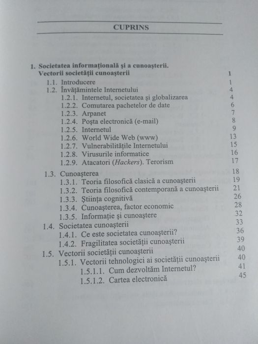 De la Societatea Informationala la SOCIETATEA CUNOAŞTERII