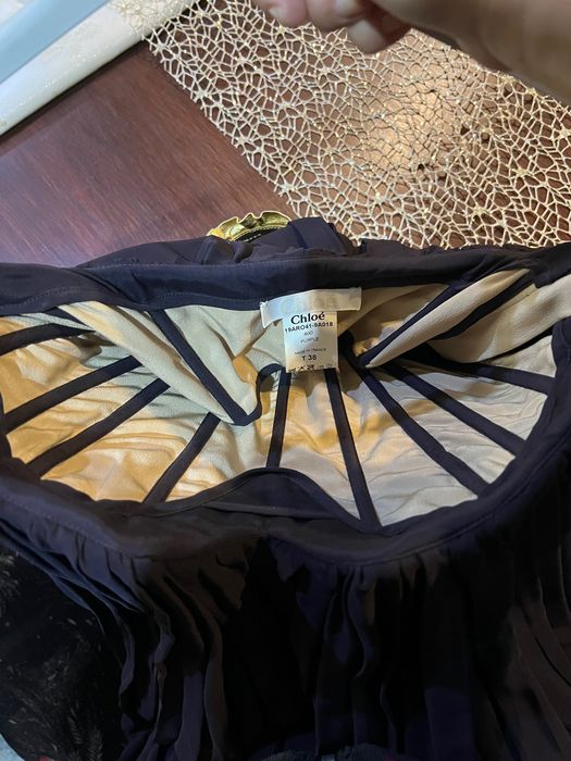 Chloe копринена рокля с колан