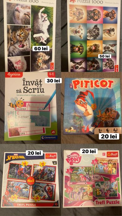 Jocuri creative pentru copii (lego/puzzle)