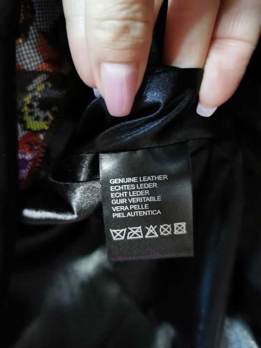 Jacheta/geaca din piele naturala printata cu tehnologia laser, Noua