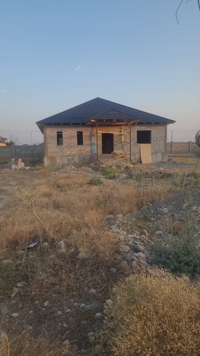 Обменяю недостроенный дом 14×14 (газоблок, металочерепица) в Талдықорғ
