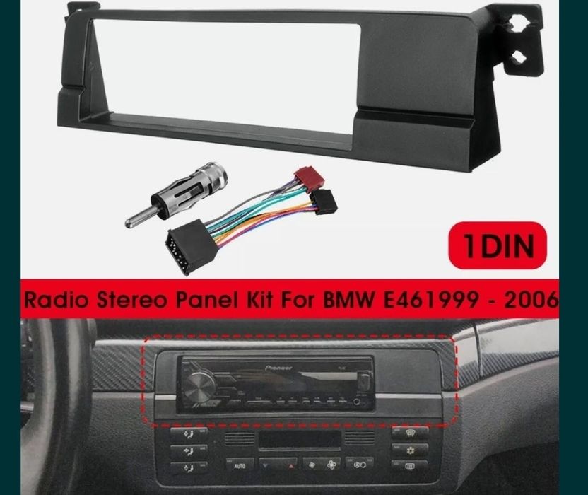 Rama adaptoare BMW E46 inlocuire radio CD MP3 auto OEM cu aftermarket