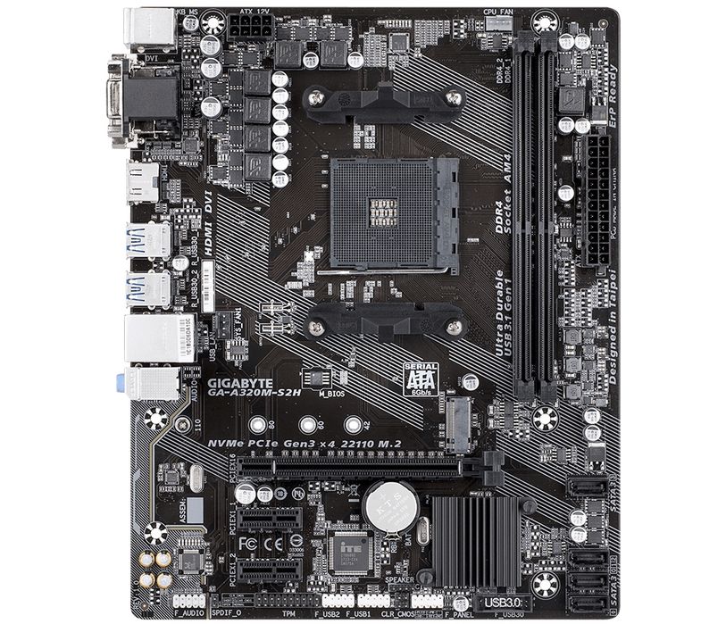 Gigabyte GA-A320M-S2H материнская плата