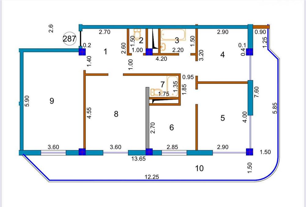Мирабадский Xon saroy продается 4х(92,51м2) ком квартира за 82 400$