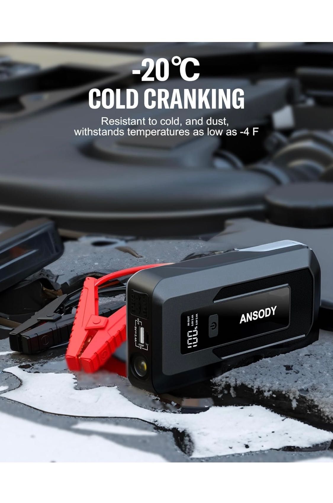 ANSODY 3000 A Захранващо зарядно for Cars up to 10 L Petrol/8 L Diesel