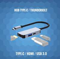Переходник адаптер HDMi TYPE-C тайп си USB Thunderbolt HUB