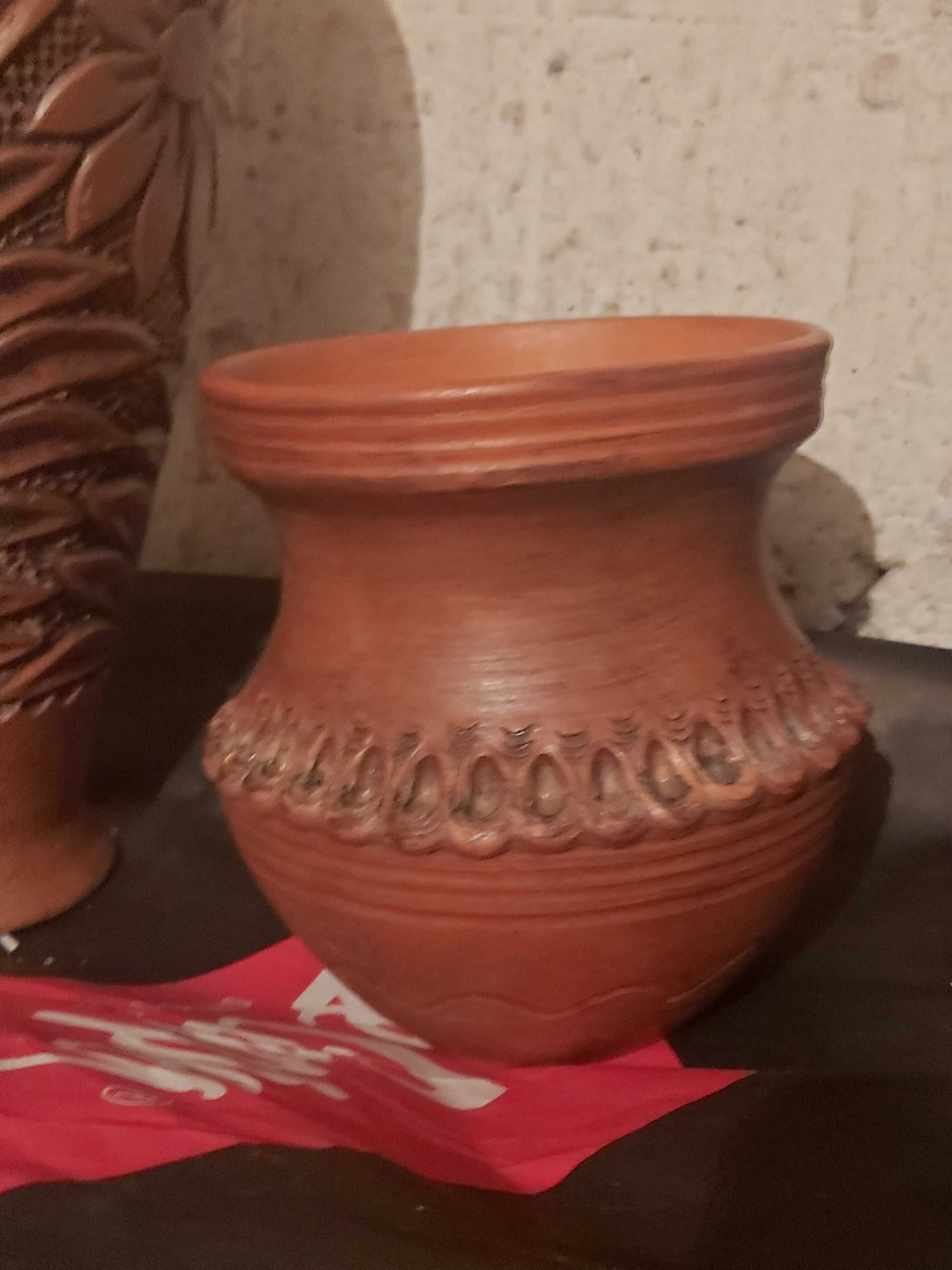 Vaze ceramice culoare maro