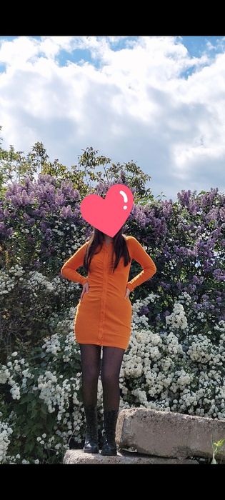 Rochie portocalie de toamna S