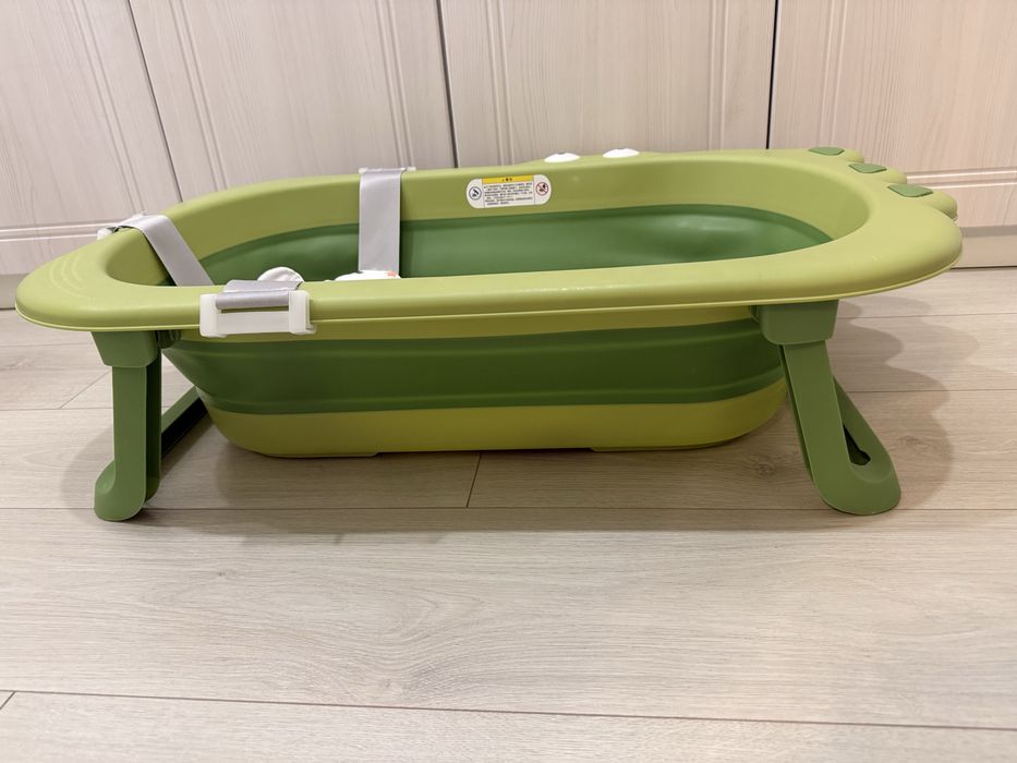 Cadita copii pliabila cu perna sustinere bebelusi