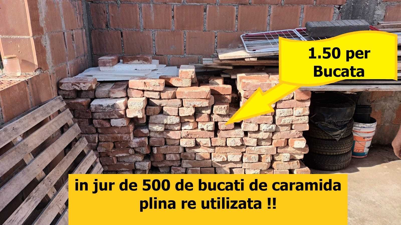 500 cărămizi pline reutilizate - doar 1,50 lei bucata!