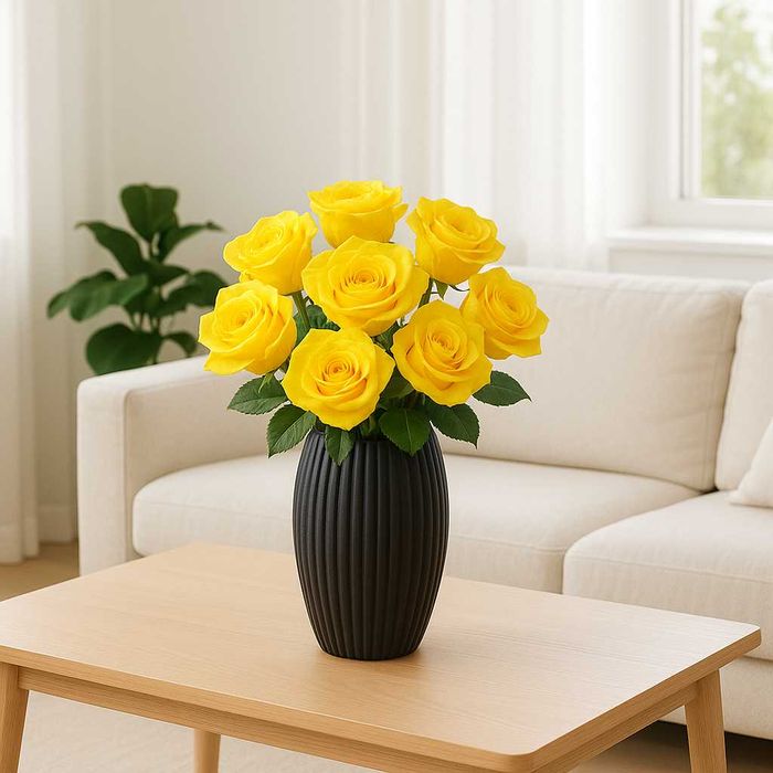 Vază decorativă Vesca Noir – negru mat, design rafinat