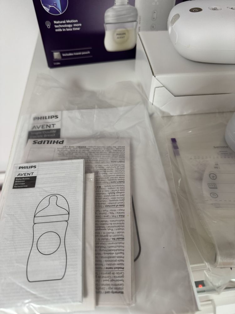 Philips avent електрическа помпа premium модел + подарък