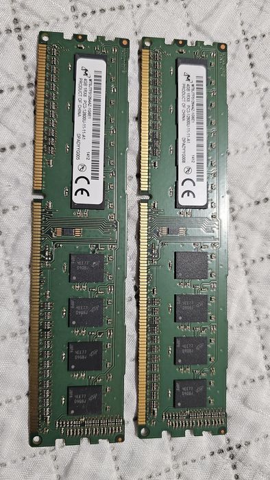 8GB (2x4GB) 1RX8 PC3-12800U-11-11-A1 DDR3-1600MHz Non-ECC Micron Des