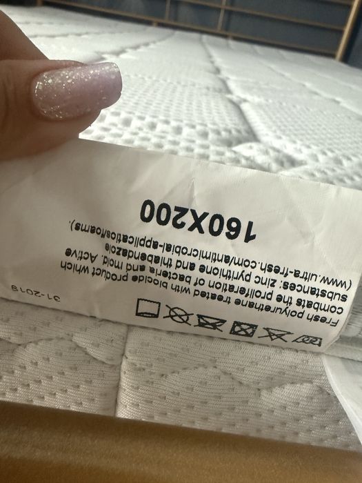 Vand pat dublu, metalic, saltea Dormeo inclusa
