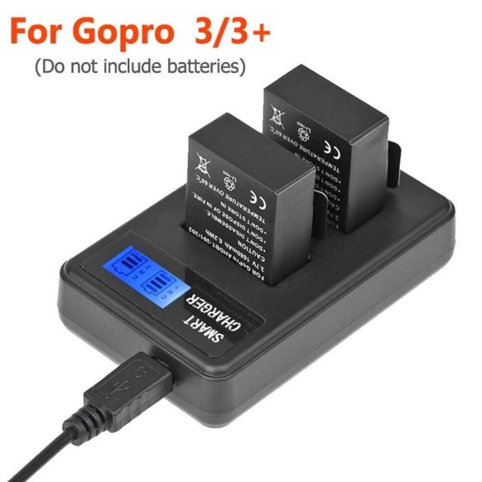 Двойно зарядно за батерии AHDBT-201 и AHDBT-301 за GoPro Hero3