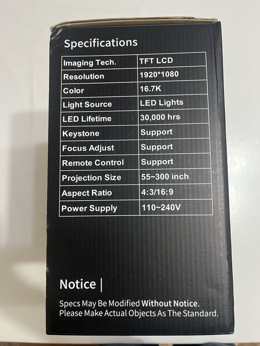 Проектор TouYinger Q10, TV STICK ANDROID и экраном для проекции