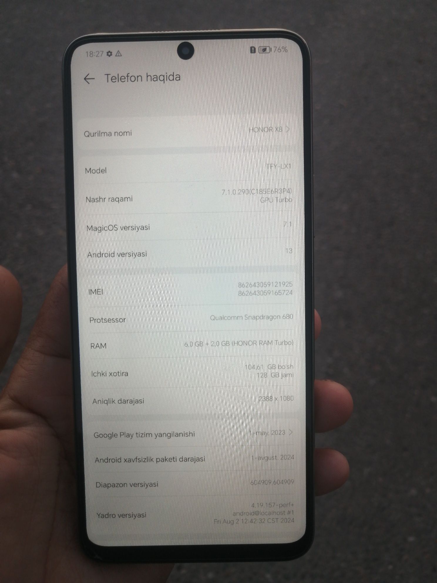 Honor x8 sotiladi batafsil telda gaplaahamiz