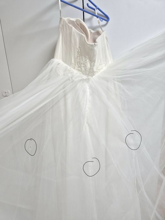 Rochie de Mireasa cu Maneci Detasabile