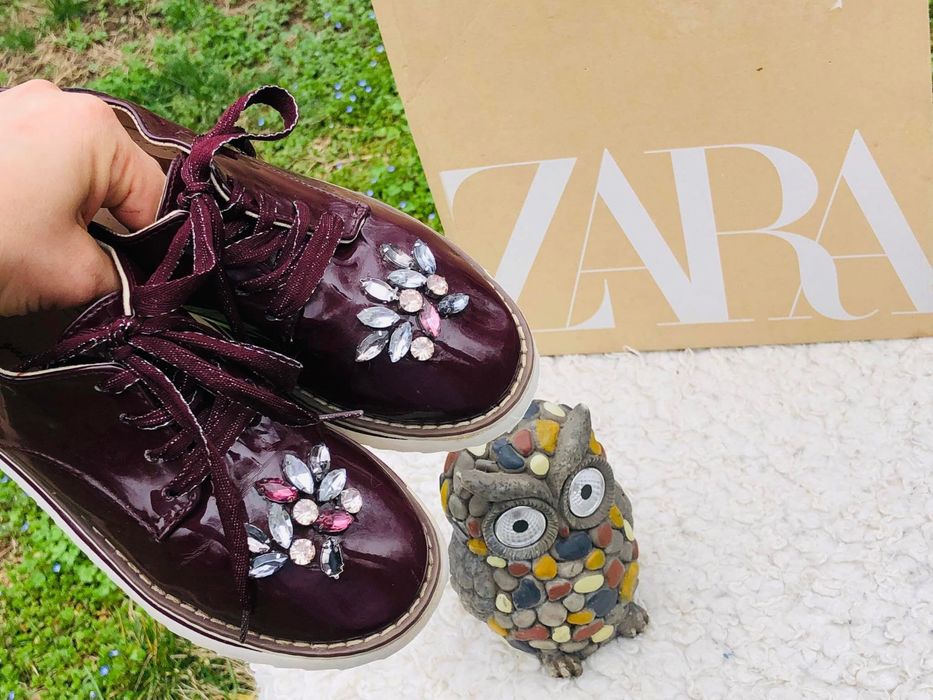 Pantofi fata ZARA-marinea 32,,inter 20,5cm,ca piele,Geox,Guess,Michae