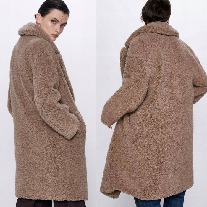 Palton blana Zara winter edition