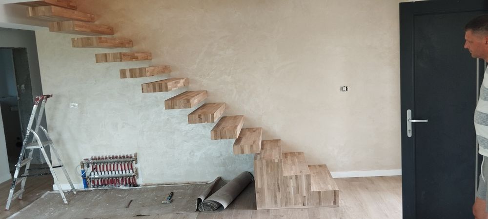 Scări stejar stratificat