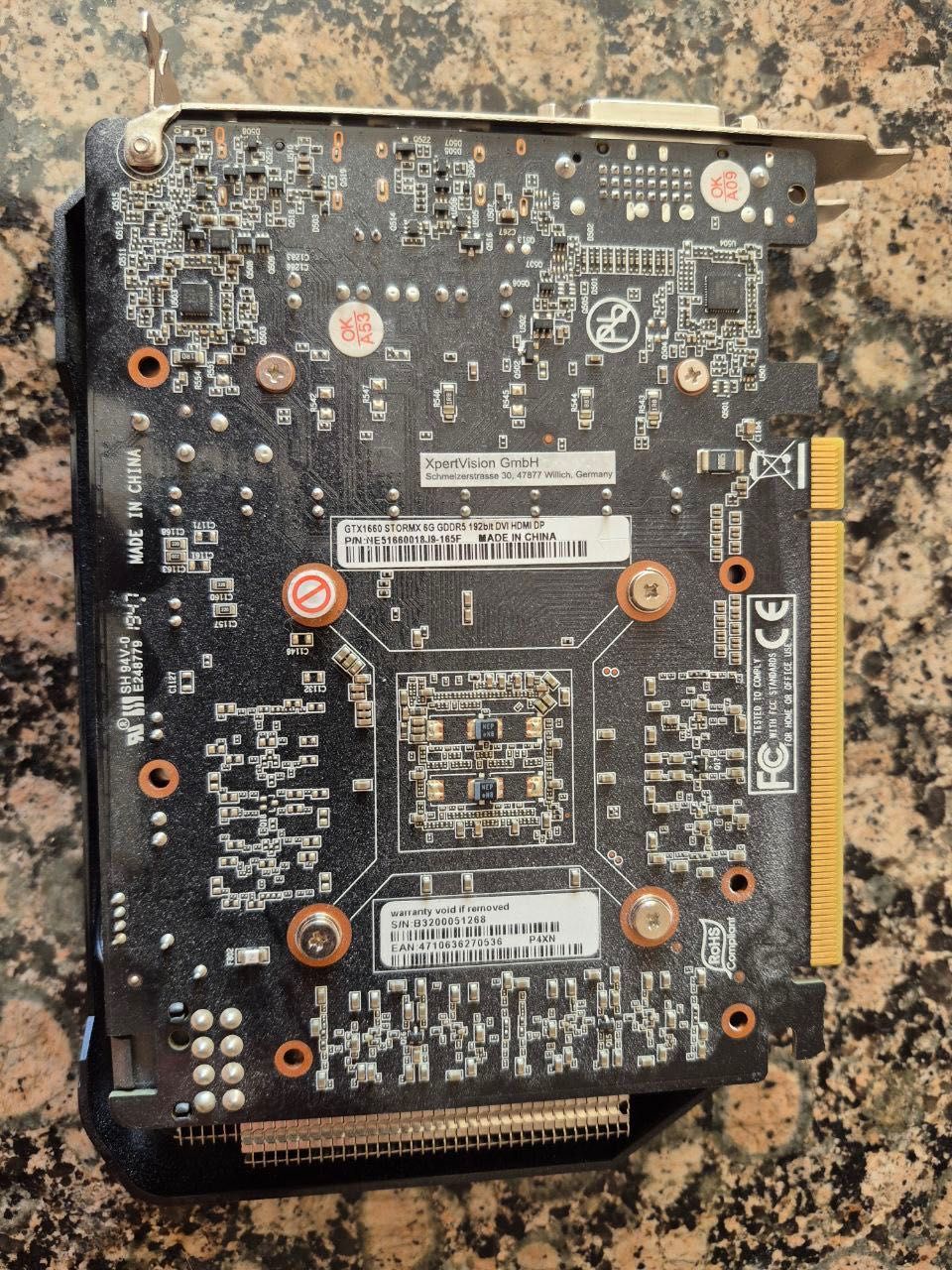 Графичния процесор Palit Geforce GTX 1660 StormX OC