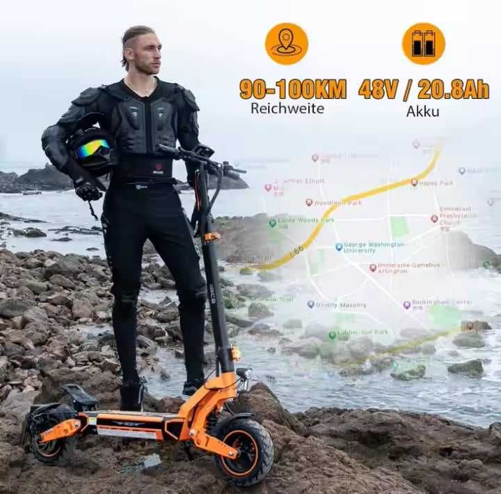 Електрическа тротинетка RCB D7 – 500W, 20.8Ah или 27Ah, 10"